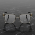 Premium Transparent Grey Square Eyeglass Frame for Men & Women | Lightweight Unisex Optical Frame
