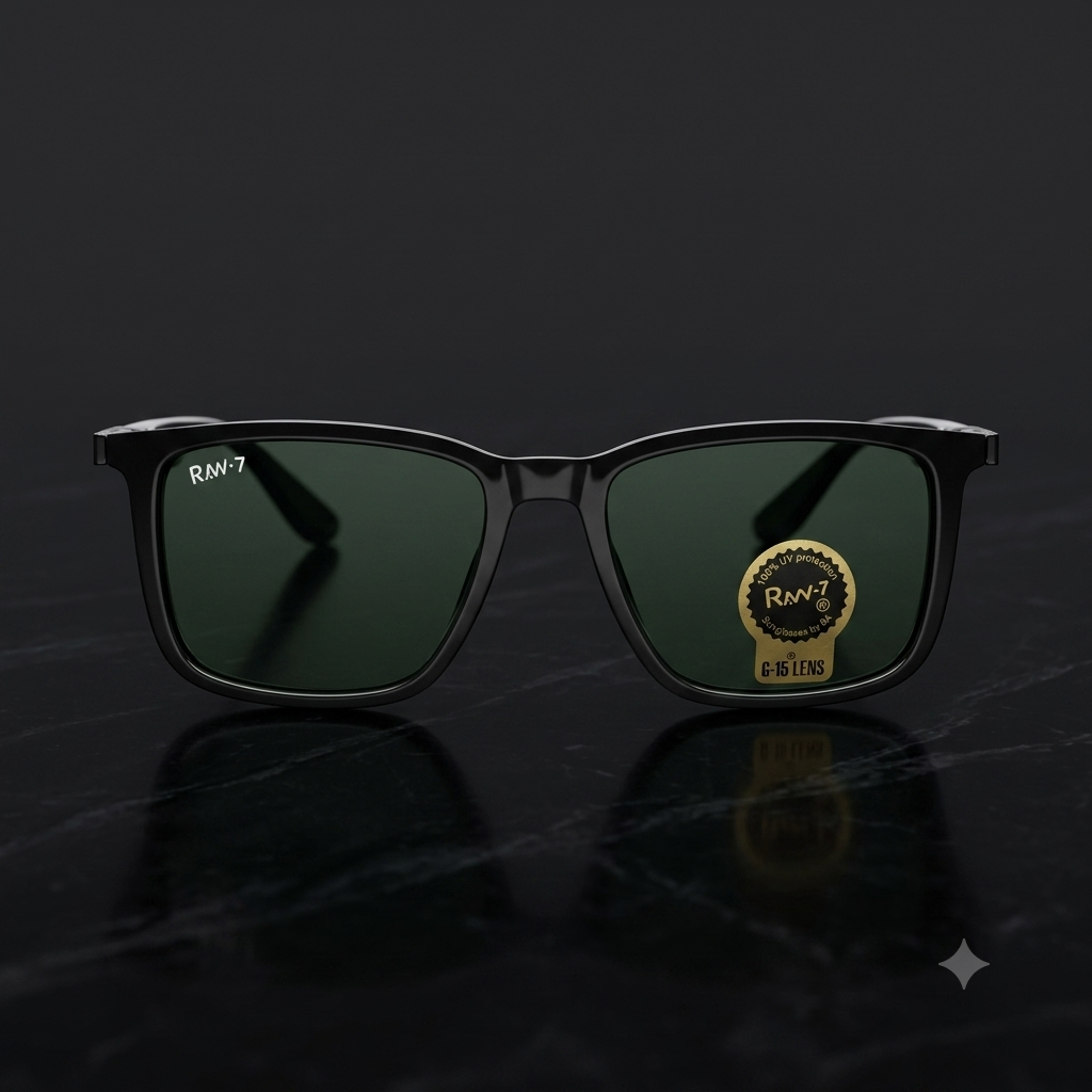 Premium Polarized Square Sunglasses for Men | Green G15 UV400 Full Rim Sunglasses