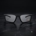 Premium Matte Black Rectangular Sunglasses for Men | UV400 Lightweight Full Rim Eyewear